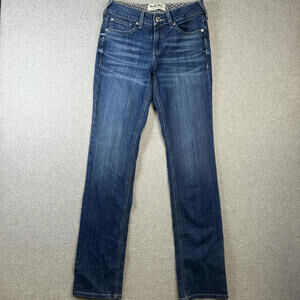 Vintage Y2K Ariat Women's Size 29L Medium Wash Blue Bootcut Jeans Ankle
